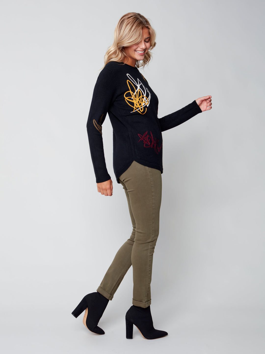 Scribble Design Soft  Sweater