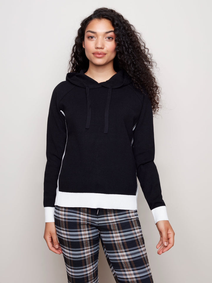 Plush Hooded Knit Top