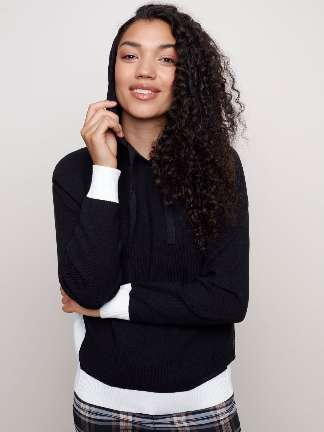 Plush Hooded Knit Top