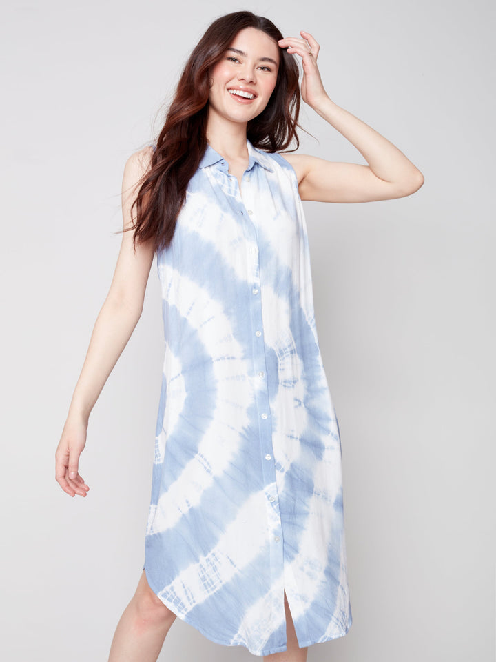 Sleeveless Tie Dye Maxi Dress