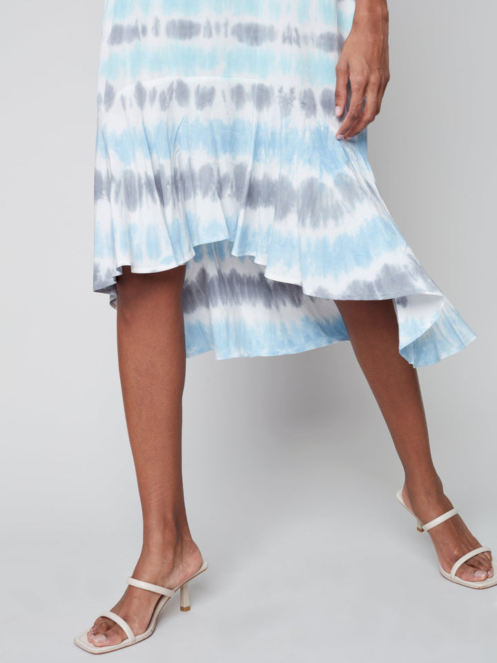 Sleeveless Tie Dye HiLo Maxi Dress