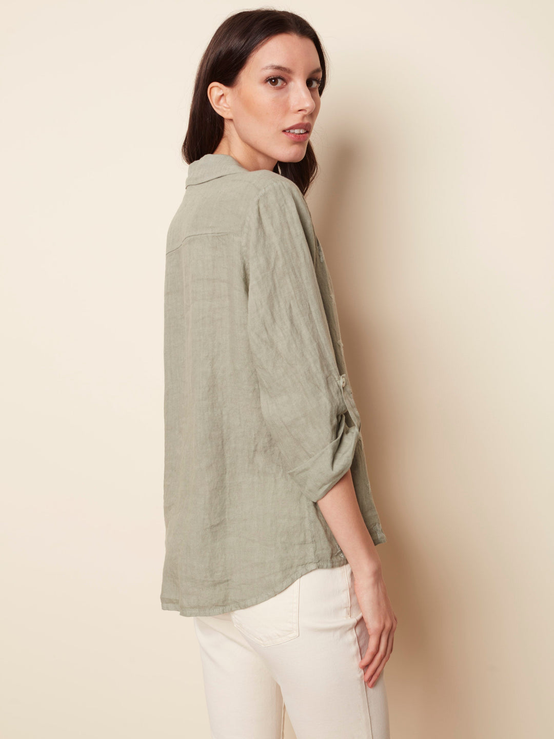 Embroidered Linen Blouse