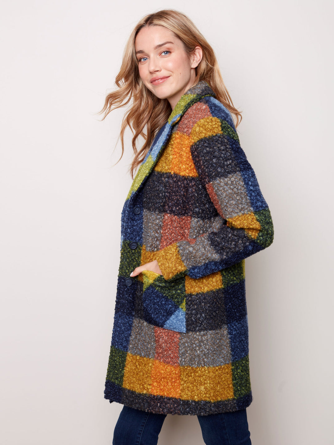 Plaid Boucle Great Jacket