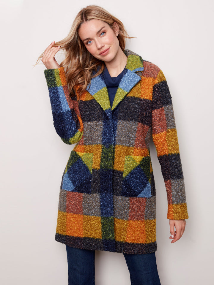 Plaid Boucle Great Jacket