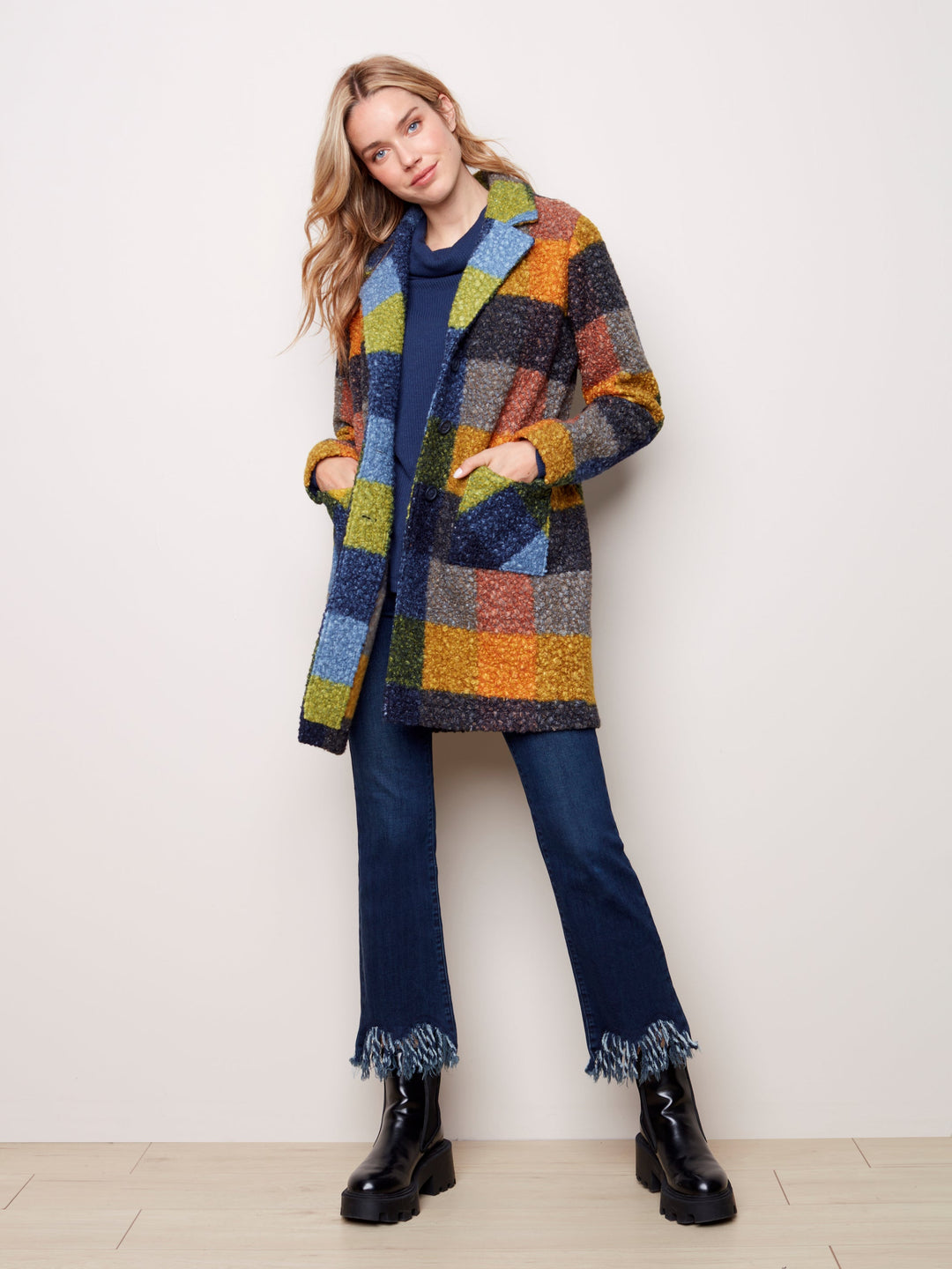 Plaid Boucle Great Jacket