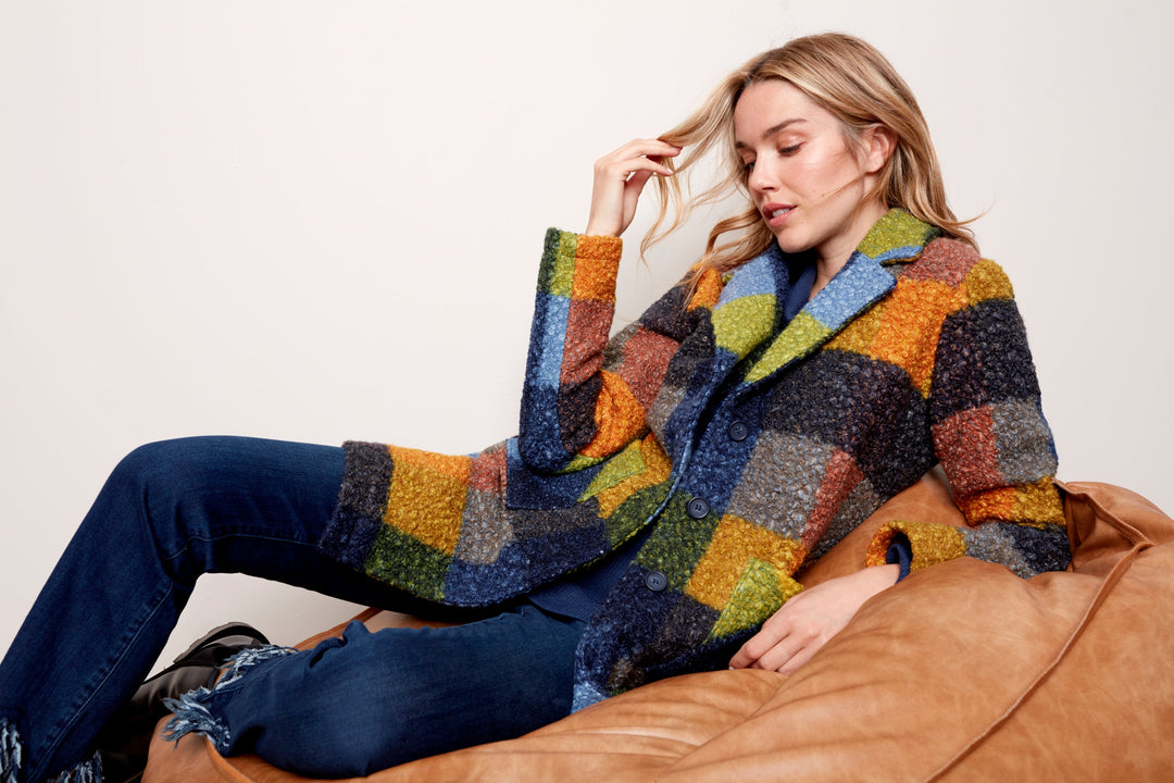 Plaid Boucle Great Jacket