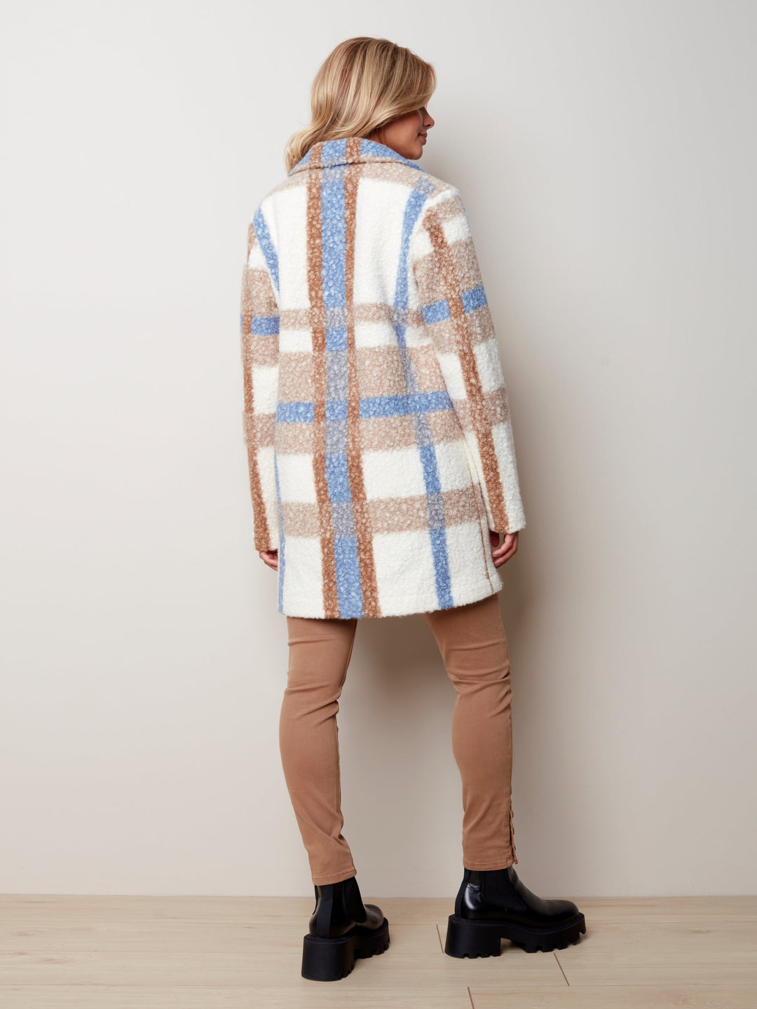 Great Plaid Boucle Coat