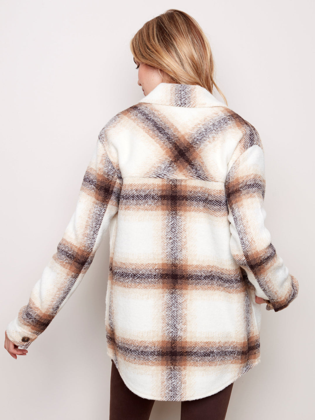 Boiled Wool Plaid Jacket
