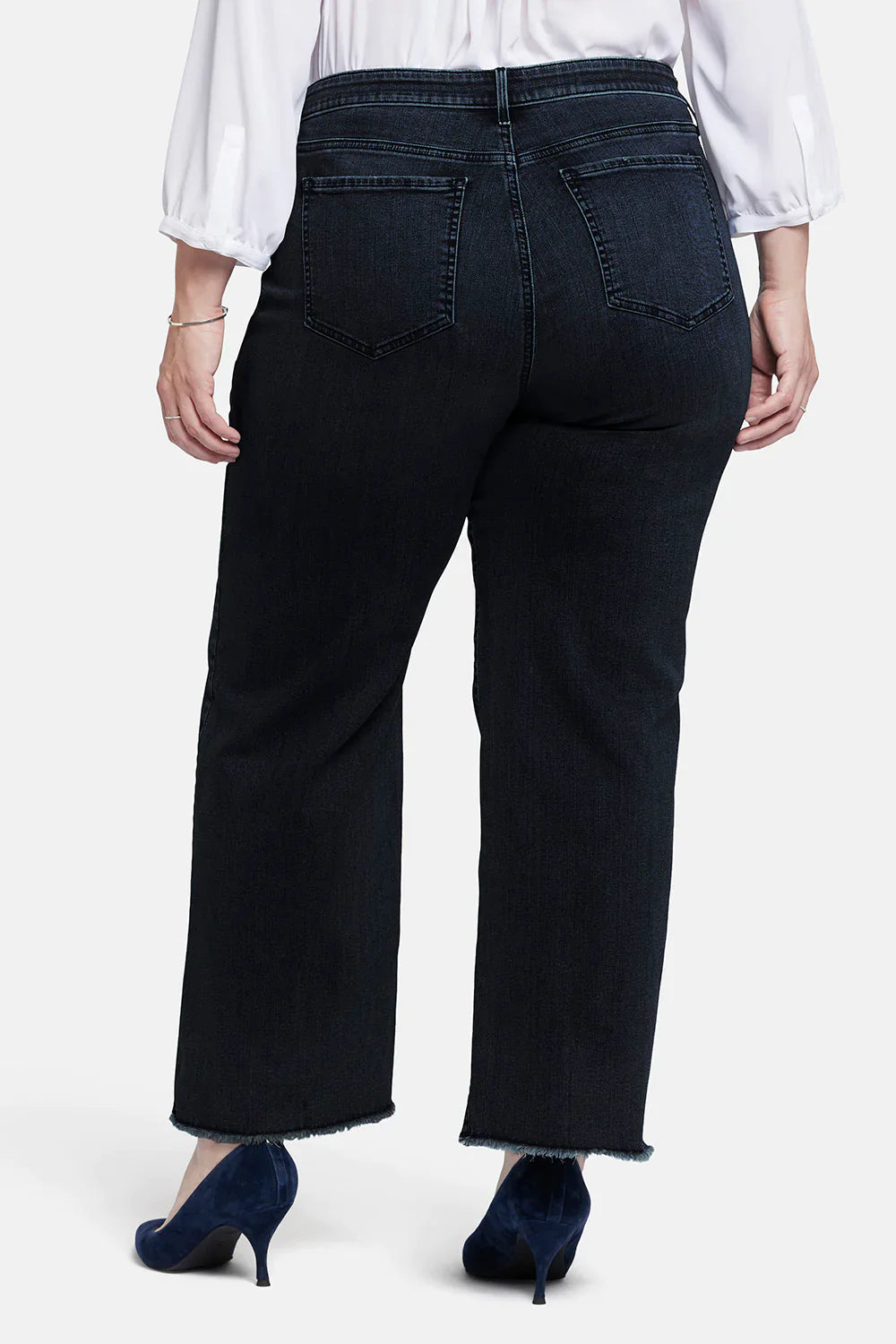 Plus Teresa Wide Leg Ankle Fray Hem