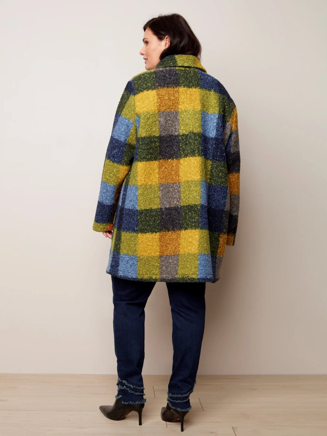 Plaid Boucle Coat