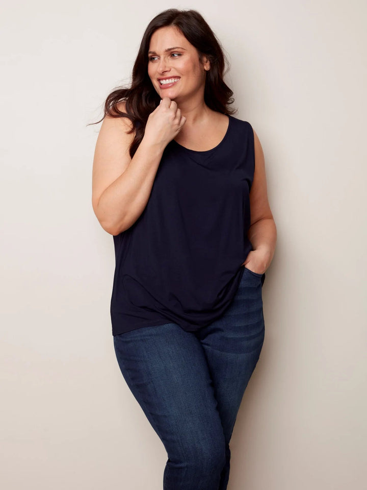 P/S Stretch Bamboo V-Neck Tank