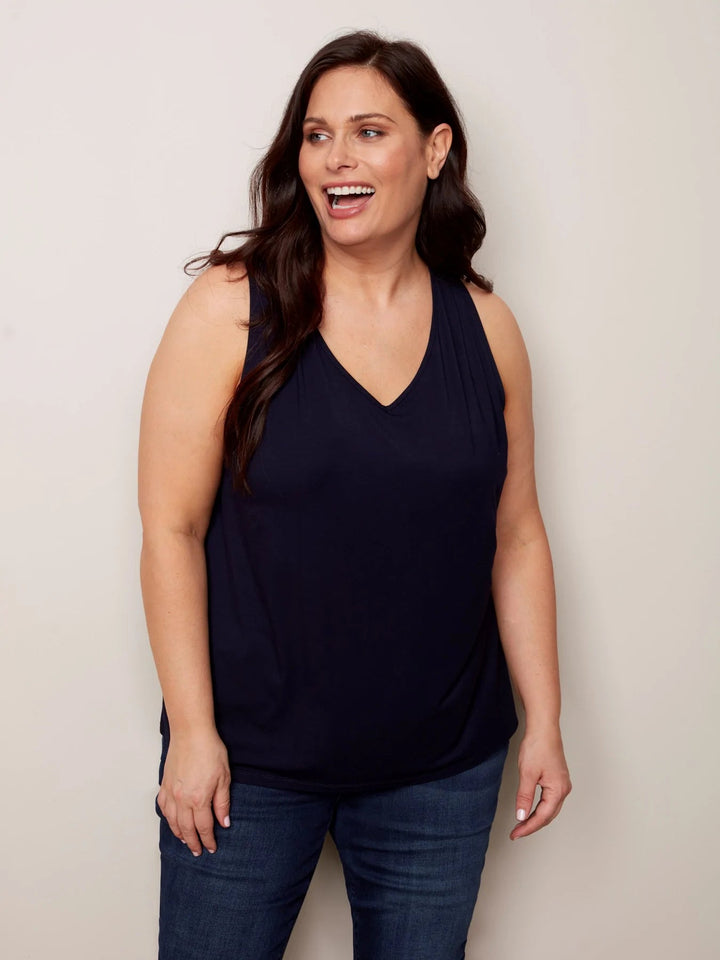 P/S Stretch Bamboo V-Neck Tank