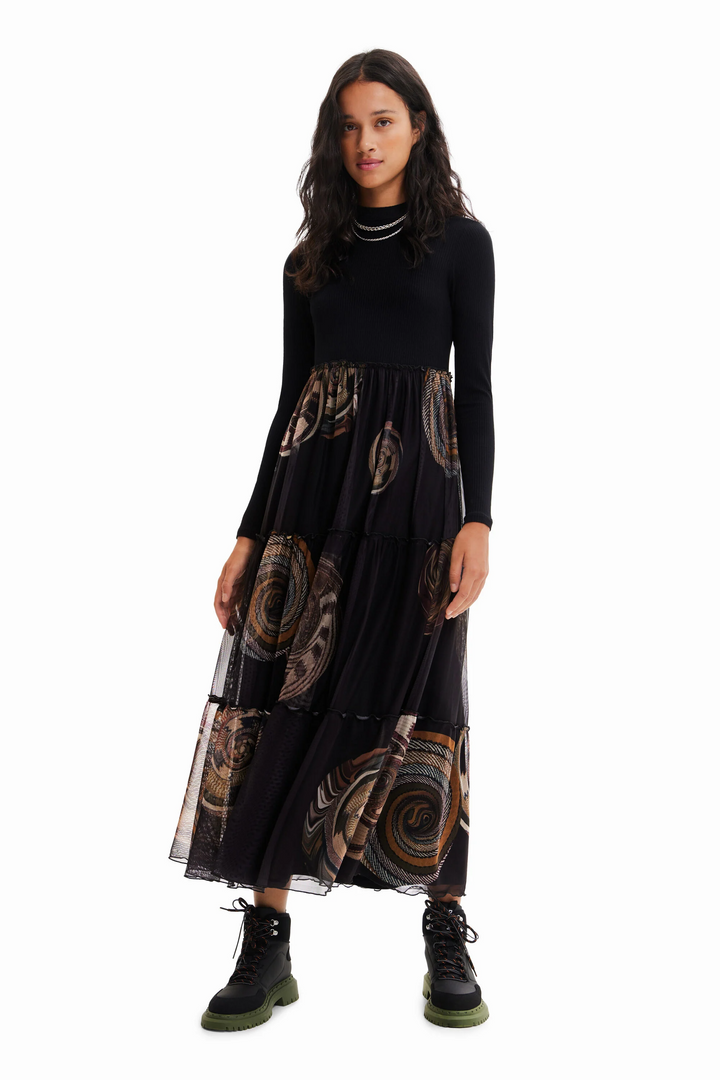 Combo Print Dress