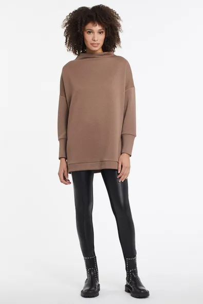 Pleather/Knit Combo Legging