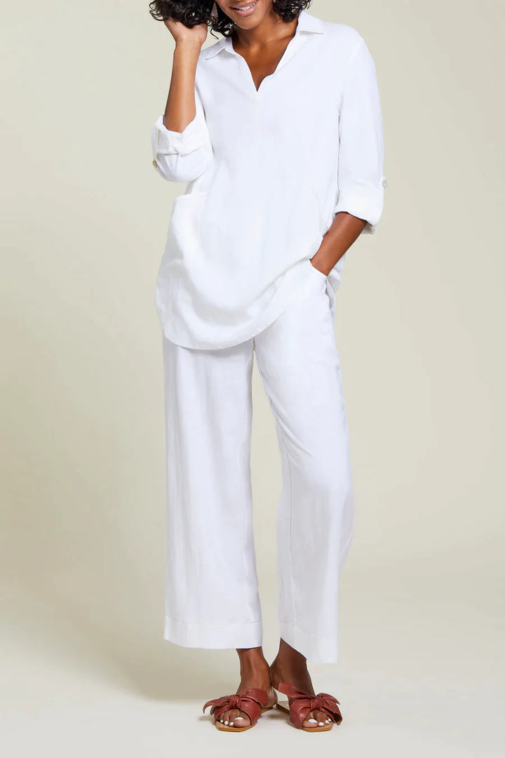 Wide Leg Drawstring Ankle Pant
